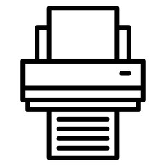 Printing Service Line Icon