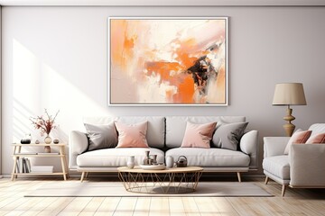 Apricot Abstract Art