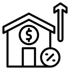 Loan to Value Line Icon