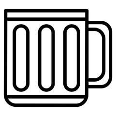 Beer Glasses Line Icon
