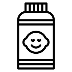Baby powder Line Icon