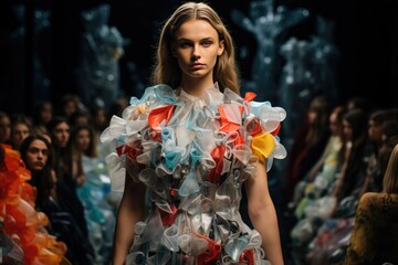 Obraz na płótnie Canvas Recycled Plastic Fashion Show