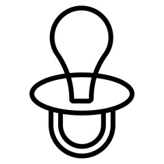 Pacifier Line Icon