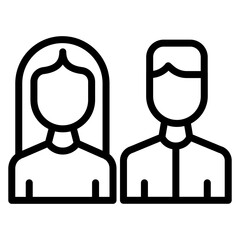 Obraz premium Parents Line Icon