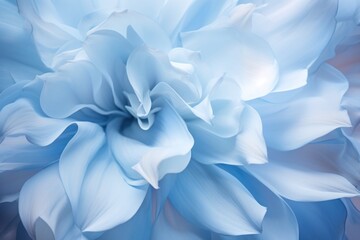  a close up of a blue and white flower with a blurry image of the center of the flower and the petals of the flower in the center of the petals.