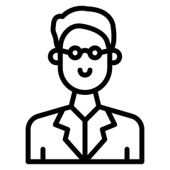 Obraz premium Professor Line Icon