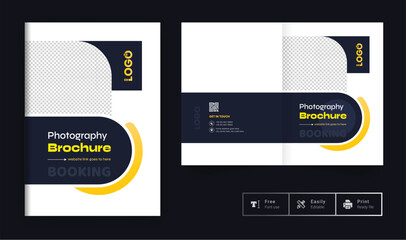 colorful photography brochure cover page design or annual report book cover business profile design template elegant modern fully editable text and vector design layout