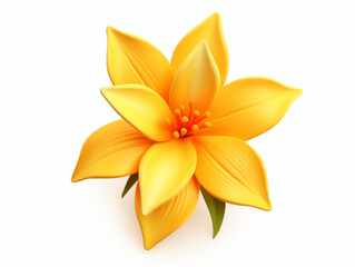 Fototapeta premium yellow flower isolated on white background, in the style of orange created with Generative Ai