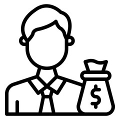 Investor Line Icon