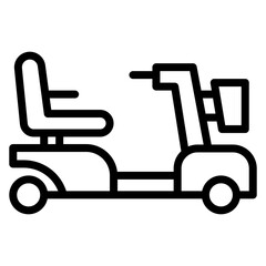 Mobility Scooter Line Icon