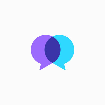 BUBBLE CHAT , INFINITY CHAT OR STORY LOGO MODERN