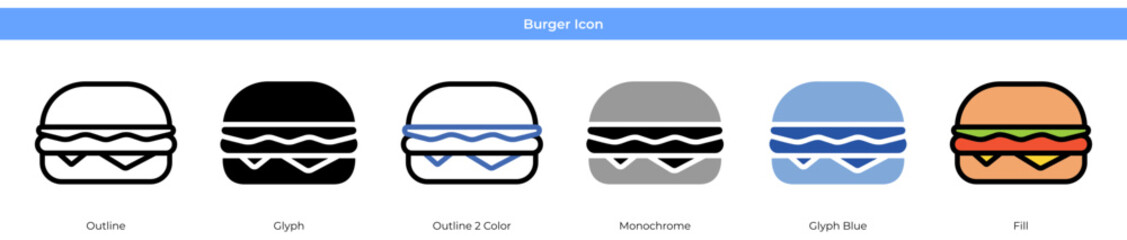 Burger Icon Set