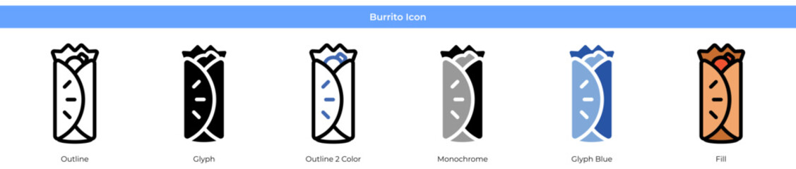 Burrito Icon Set