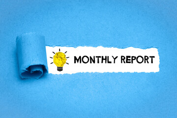 Monthly Report	 - obrazy, fototapety, plakaty