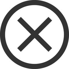 Obraz premium Close icon vector sign. Cancel symbol web design. Error