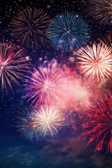 Obraz premium The grand finale of any carnival is the fireworks display,