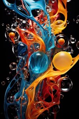 Fototapeta premium Inspired by the beauty of ink drops, stunning array of colors and shapes