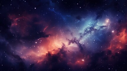 Fototapeta premium cosmos, abstract background features a colorful and dreamy depiction of a galaxy nebula