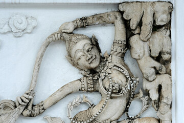 bas relief on the wall