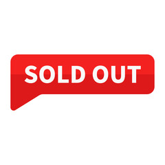 Sold Out In Red Rectangle Shape For Information Product Advertisement Business Marketing
