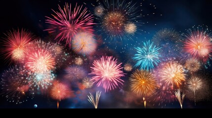 The grand finale of any carnival is the fireworks display, - obrazy, fototapety, plakaty
