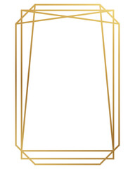 Luxury golden geometric shape frame illustration