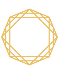 Luxury golden geometric shape frame illustration