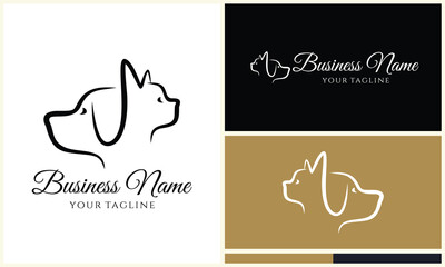 animal pet care logo template