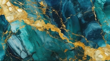 Fototapeta premium Stone marble texture background ultramarine blue and gold. Patterned natural of abstract wall marble