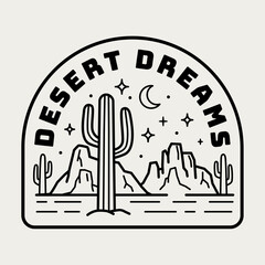 Western line art vector badge. Perfect for t-shirt prints, posters, stickers, and more.