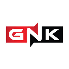GNK Monogram Initial Letters Logo
