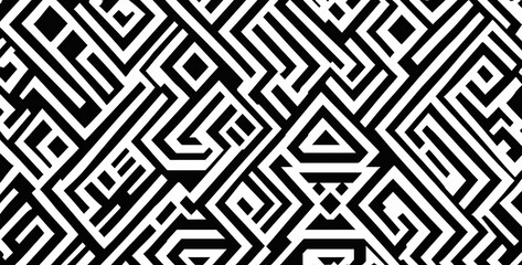 black and white background inspired by ancient greece, black and white pattern. Generative Ai...