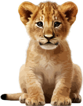 recommend clip art: Cute baby lion clip art