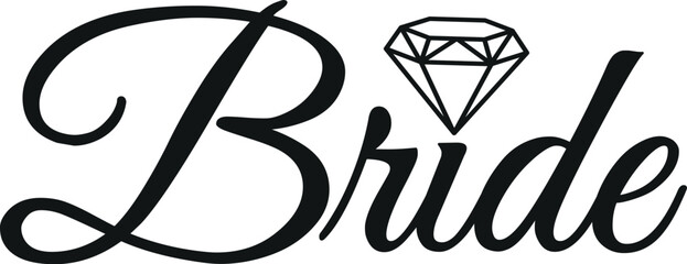 Bride SVG Cut File for Cricut and Silhouette, EPS ,Vector, PNG , JPEG, Zip Folder