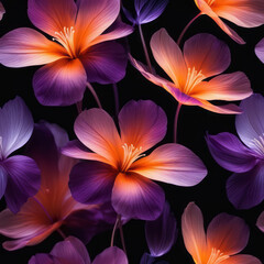 Vibrant Fusion: Saffron and Lilac Bloom