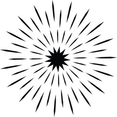 Obraz premium Fireworks flat black and white editable line vector icon to celebrate event. Blast explosion of fireworks. Set of fireworks to celebrate happy new year, happy birthday, happy celebration events etc