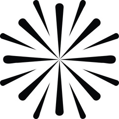 Fireworks flat black and white editable line vector icon to celebrate event. Blast explosion of fireworks. Set of fireworks to celebrate happy new year, happy birthday, happy celebration events etc