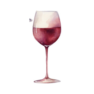 watercolour wine glass