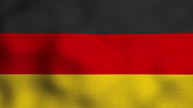 Animated realistic national flag realistic waving in the wind. The flag of germany .
