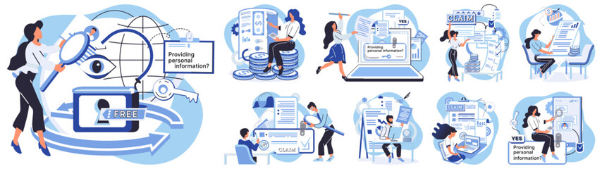 Financial audit vector illustration. Investigations provide valuable insights for strategic financial planning, unlocking potential Financial audits promote transparency within corporations