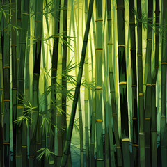 linear representations of a bamboo grove