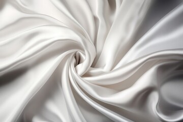Obraz premium White satin or silk fabric as background. Generative AI