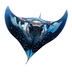 Real Manta Ray isolated on white background