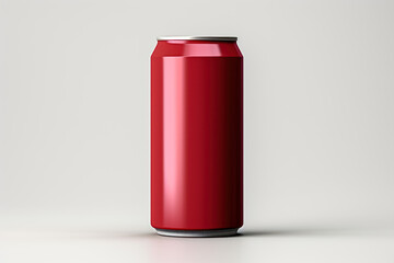 A plain, unmarked beverage can, a versatile concept for custom label designs. Generative Ai.