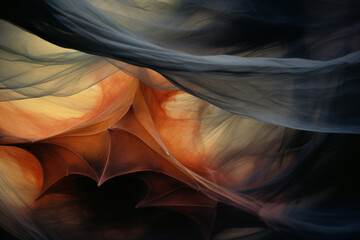 Abstract elegance inspired by the Seychelles Sheath-tailed Bat, symbolizing the need for bat conservation. - obrazy, fototapety, plakaty