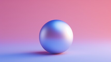 A plain spherical object floating against a gradient background AI generated illustration
