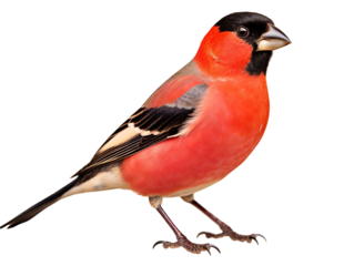 Eurasian bullfinch cut out