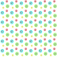 seamless repeating pattern of bright colorful dizzying concentric circles on transparent background wallpaper