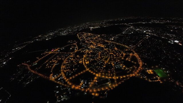 Night aerial view of Unicamp - Campinas - S&atilde;o Paulo - Brazil