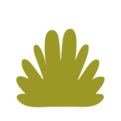 Obraz premium Green grass vector isolated flat design